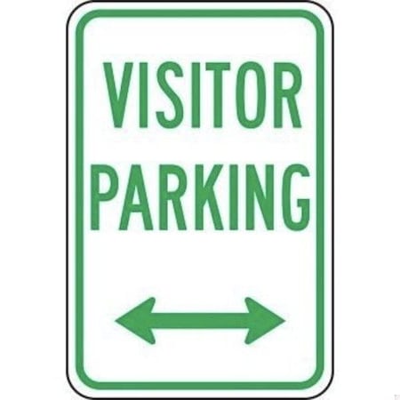 Accuform TRAFFIC SIGN VISITOR PARKING DOUBLE FRP264RA FRP264RA